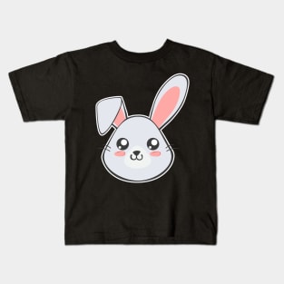 Cute Easter Bunny Face Graphic Kids T-Shirt